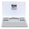 Mini Bead Board, Grey Flocked, 4 Straight Channels, 5 Recessed Compartments, 7.75 x 11.25 inches, design boards for creating bracelets, necklaces and other jewelry